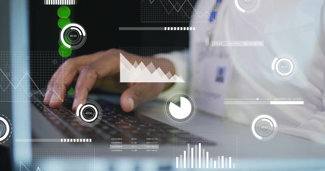 Digital Technology Professional Analyzing Financial Data