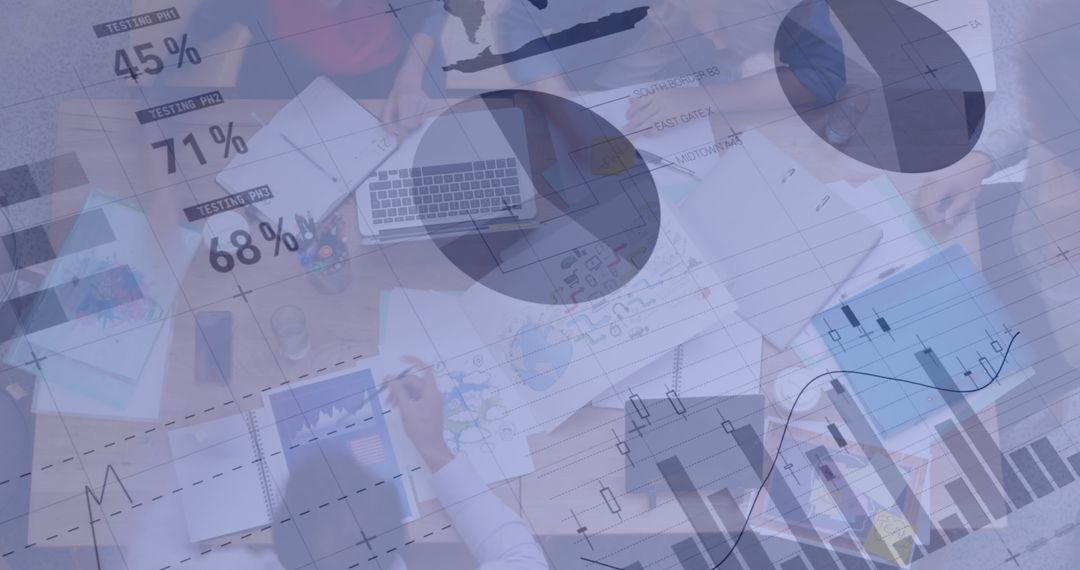 Business Strategy Planning with Data Analysis Charts