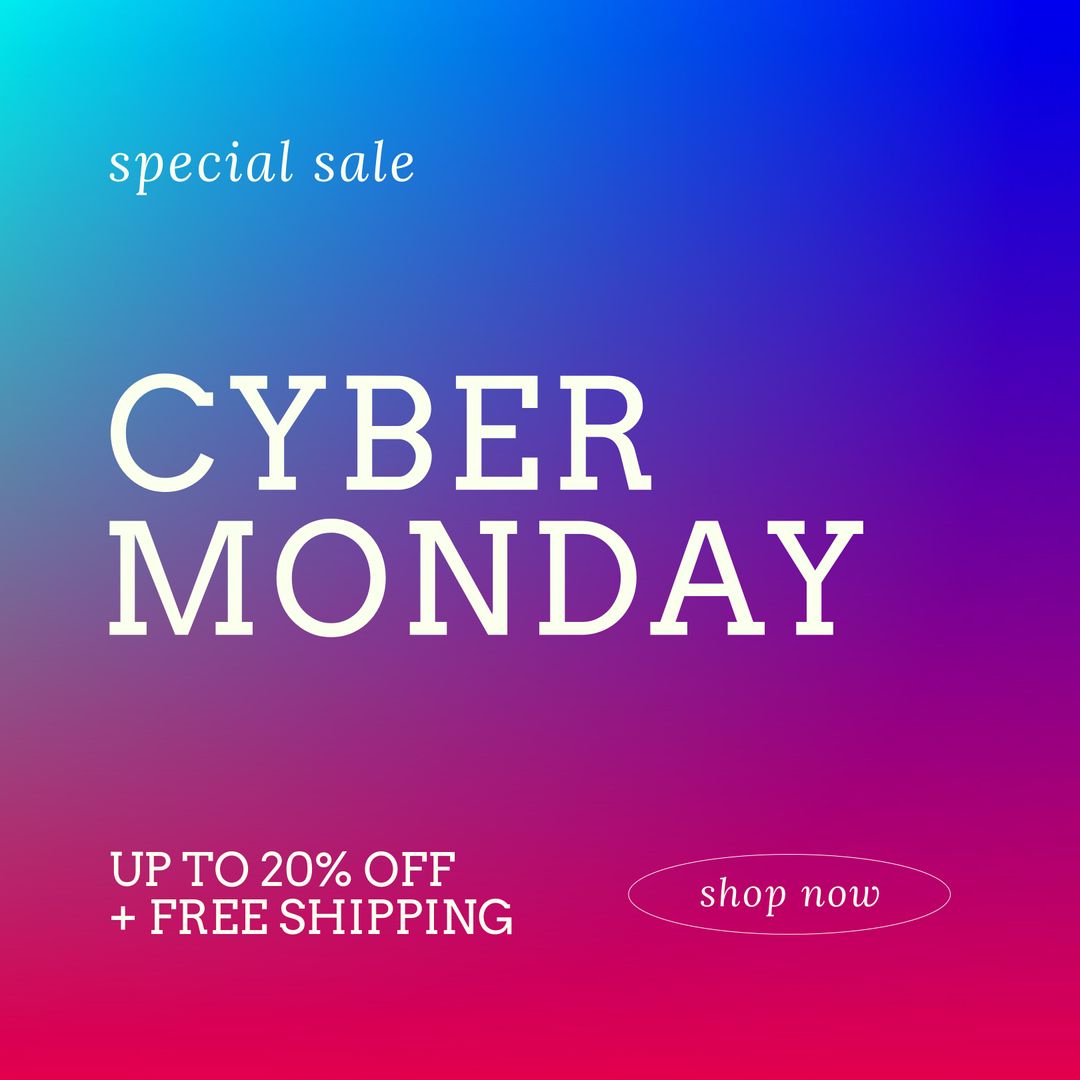 Cyber Monday Promotion with Colorful Background Design
