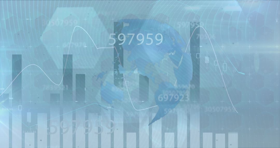 Futuristic Global Digital Technology Interface with Data Visualization