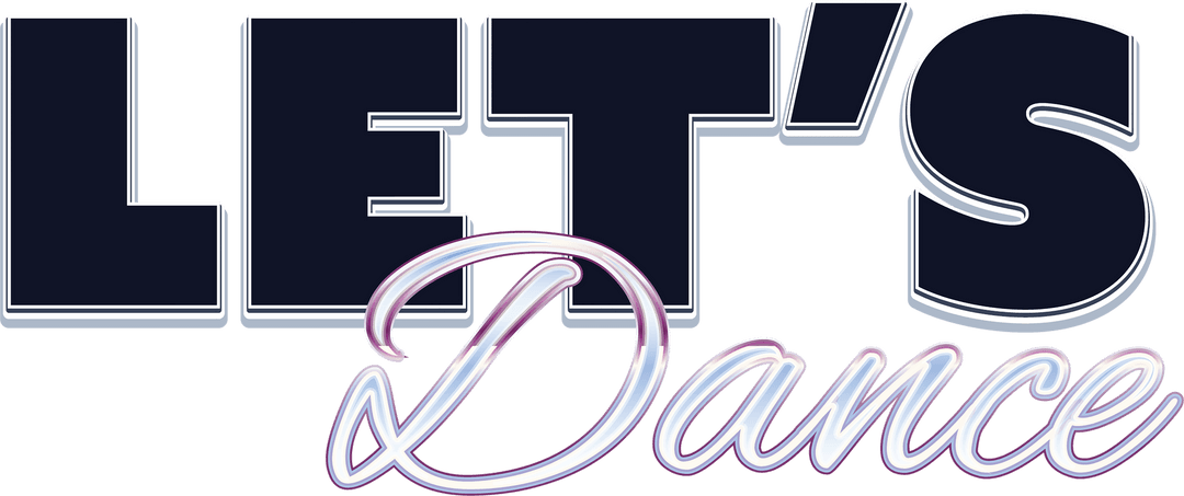 Let's Dance Text Design for Party and Celebration Transparent Background