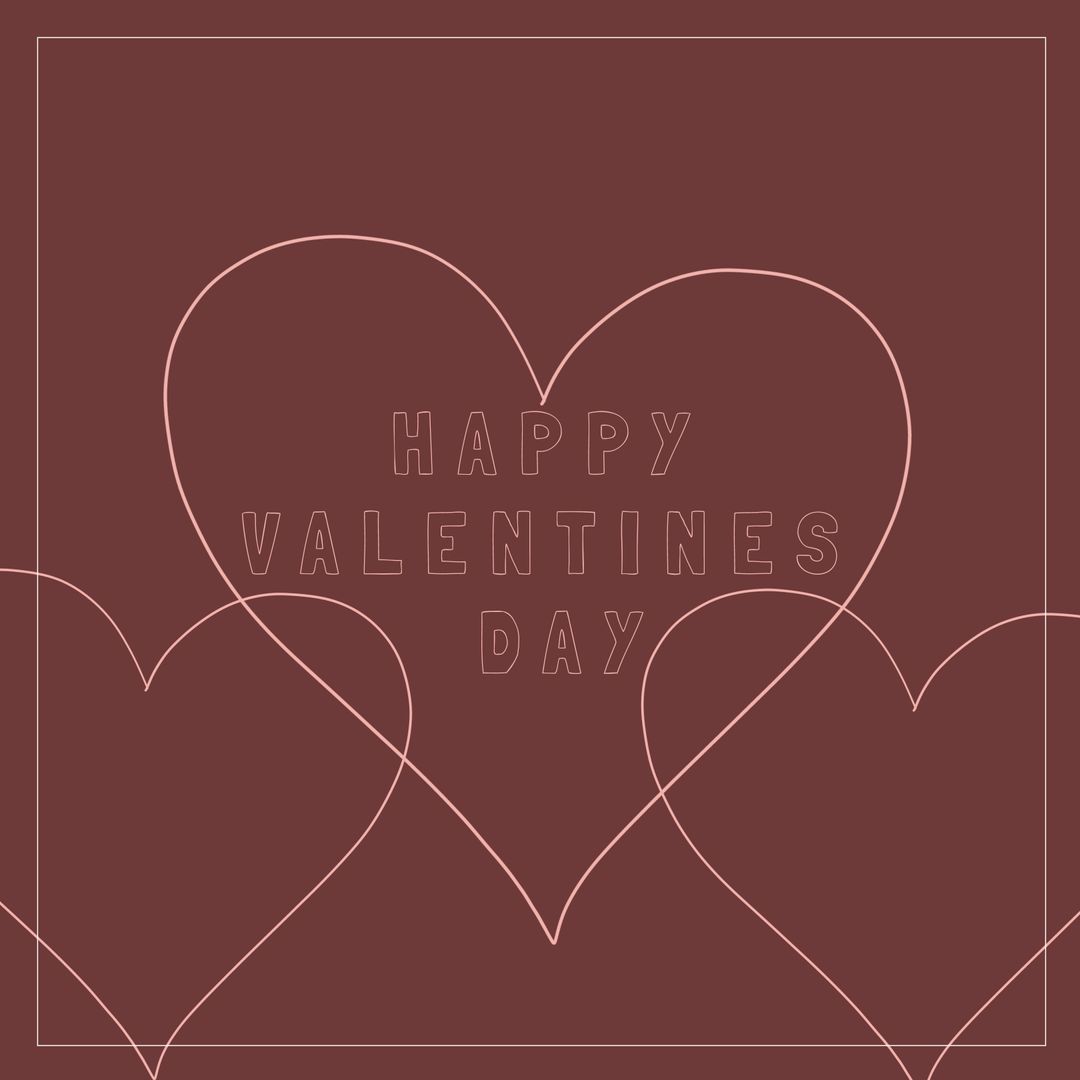 Happy Valentine's Day Vector with Heart Shapes and Text