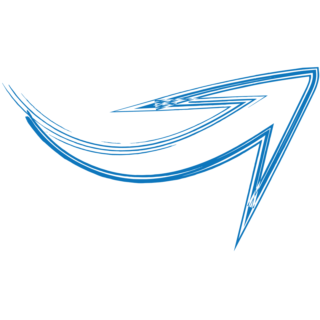 Dynamic Blue Arrow on Transparent Background