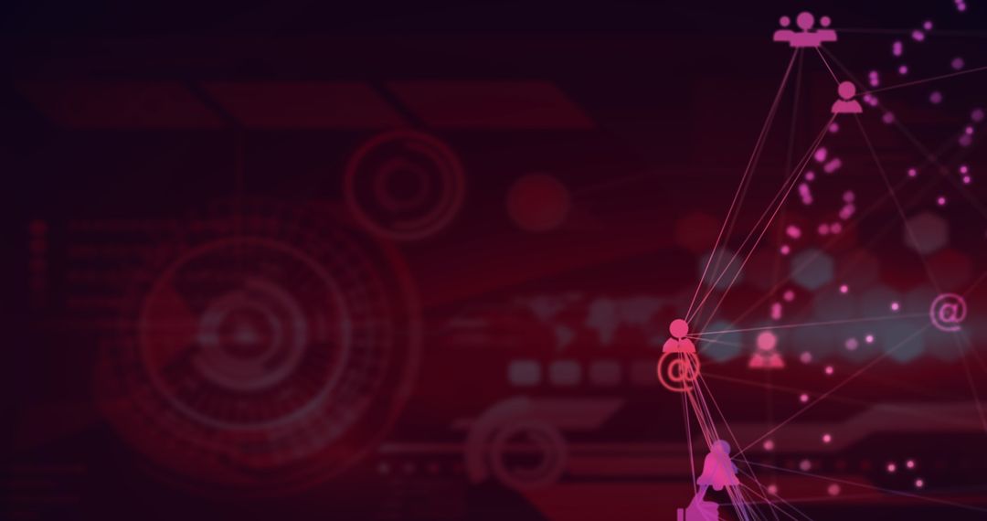 Digital Abstract with Network Connection Symbols