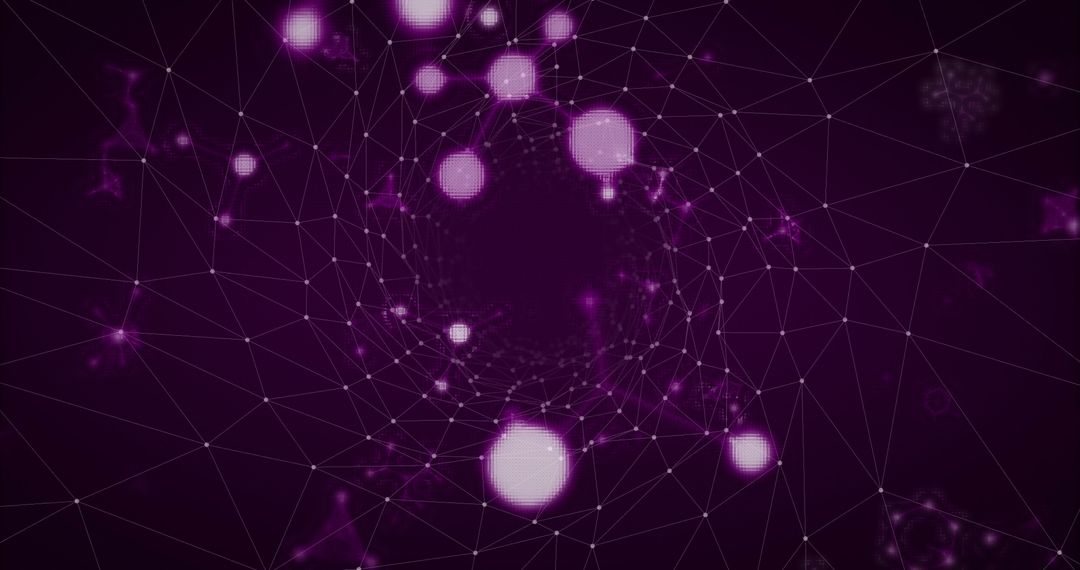 Glowing Network Vortex in Cybernetic Digital Space