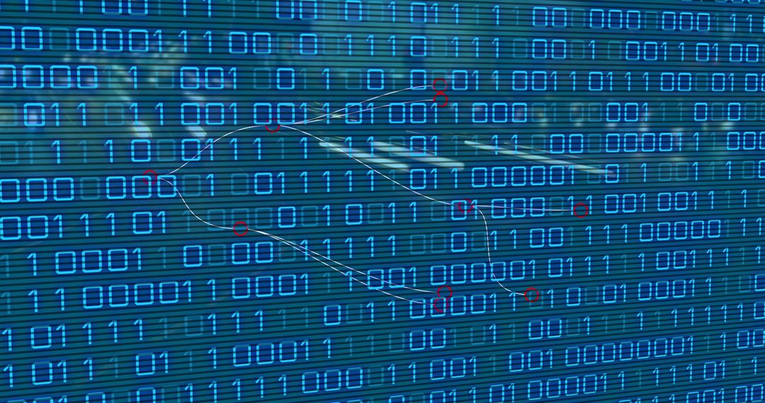 Digital Data Processing with Binary Code and Global Connections - Free Images, Stock Photos and Pictures on Pikwizard.com
