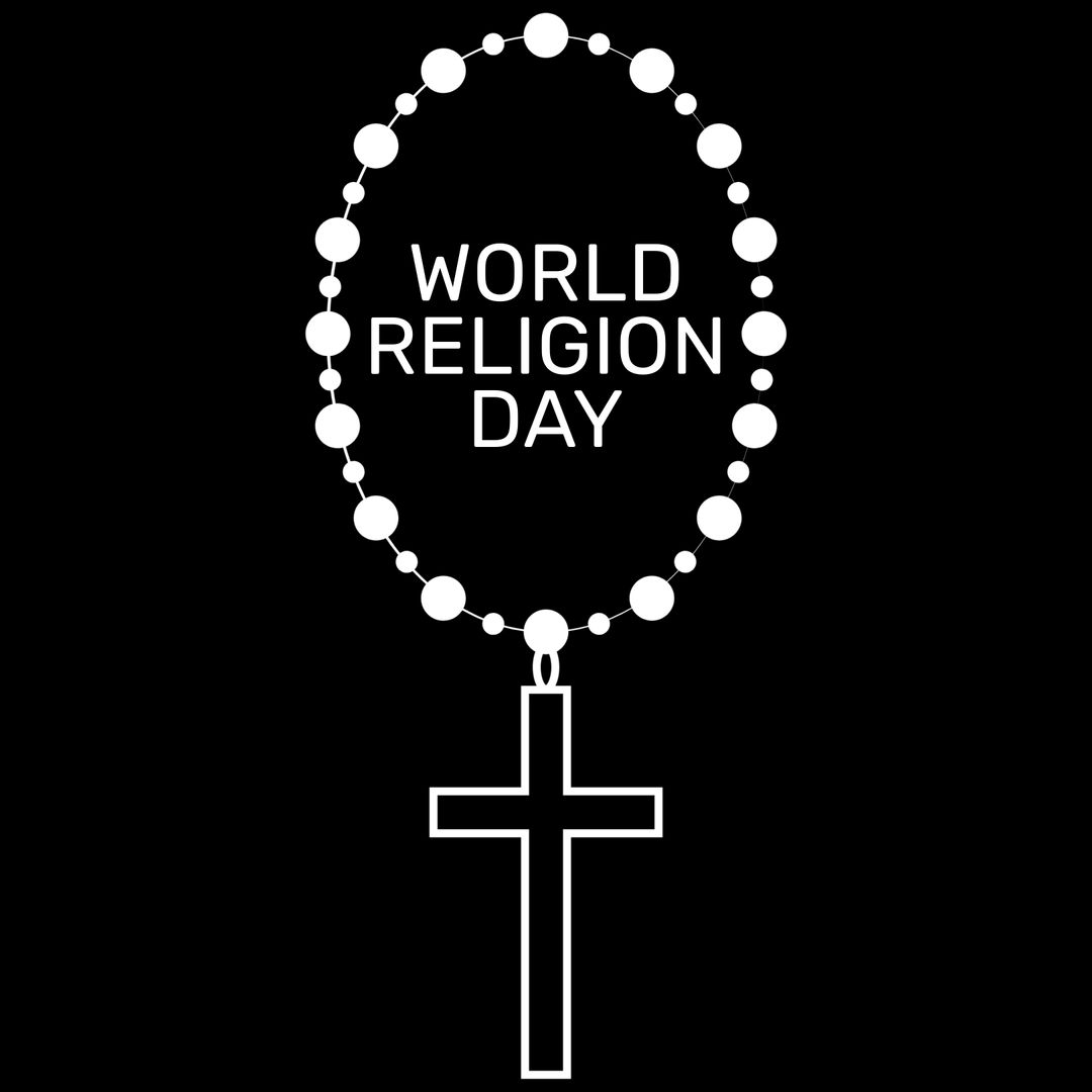 World Religion Day Cross with Beads Symbol