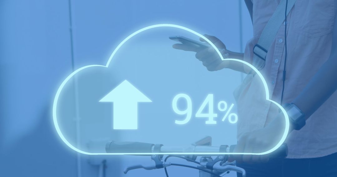 Digital Cloud and Smartphone Technology Symbolizing Data Storage