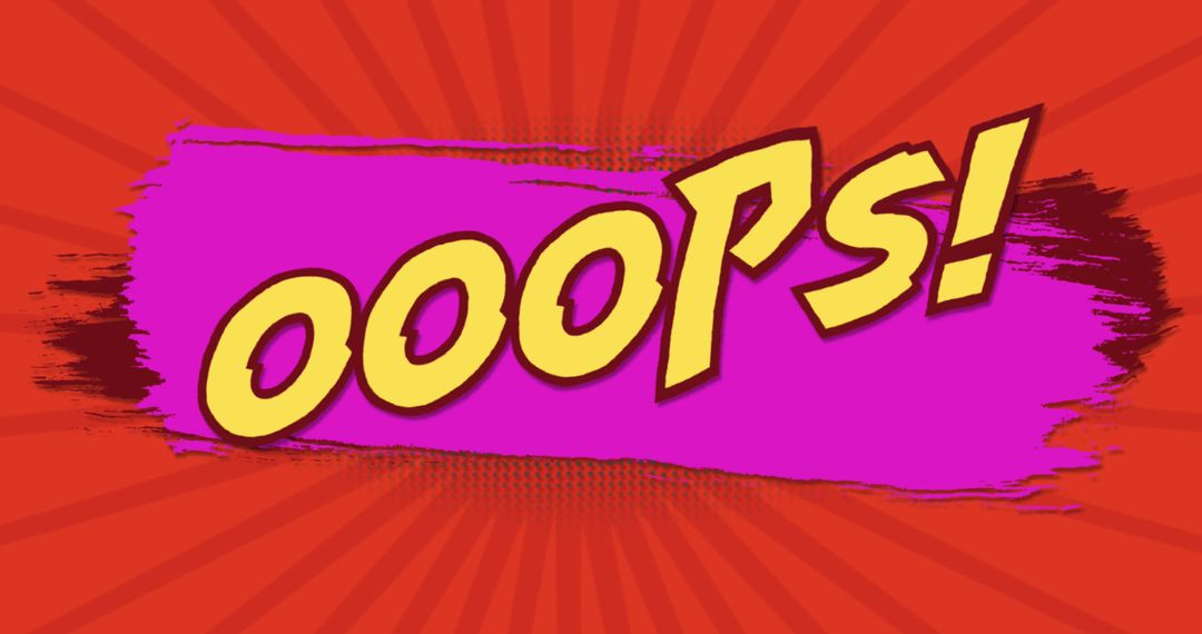 Error Messaging in Pop Art Style on Red Background