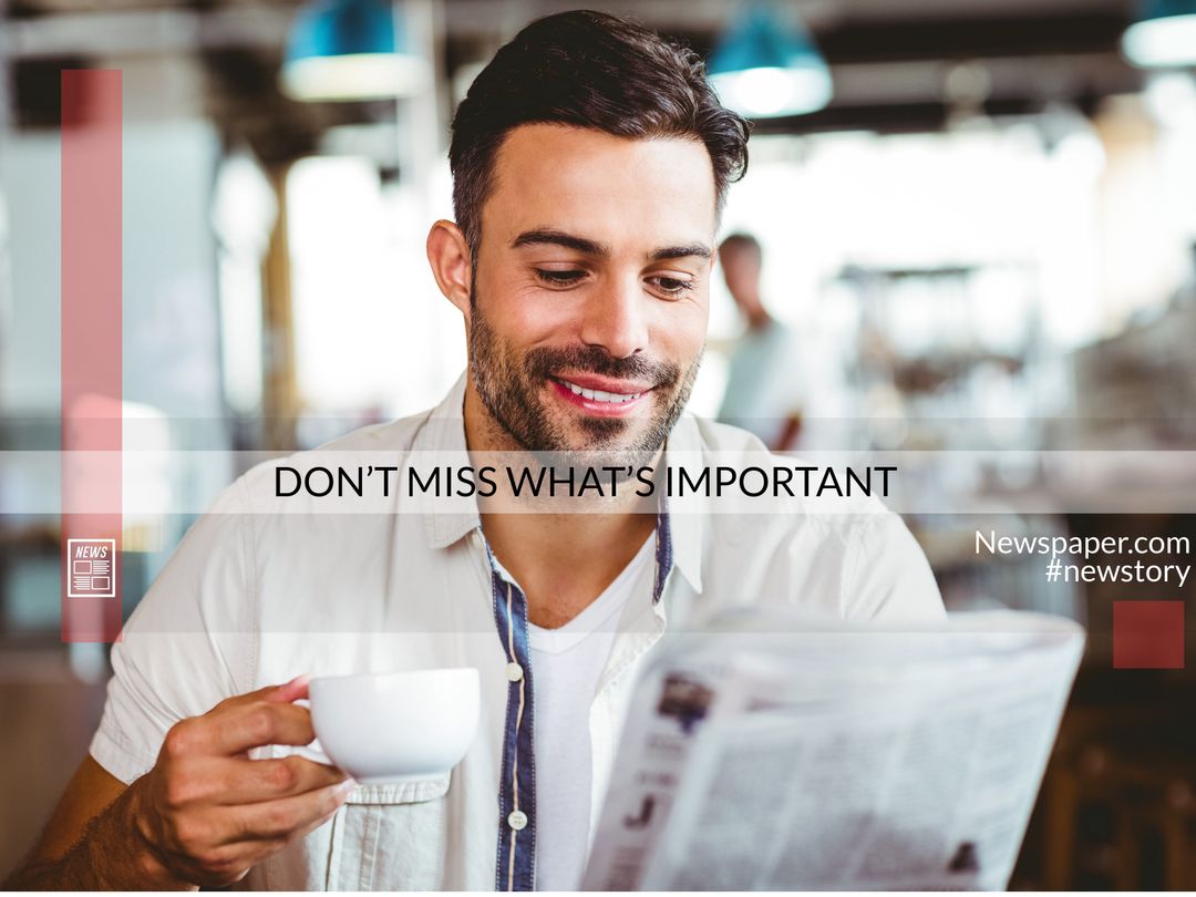 Engaged Man Reading Newspaper Highlighting Importance of Staying Informed