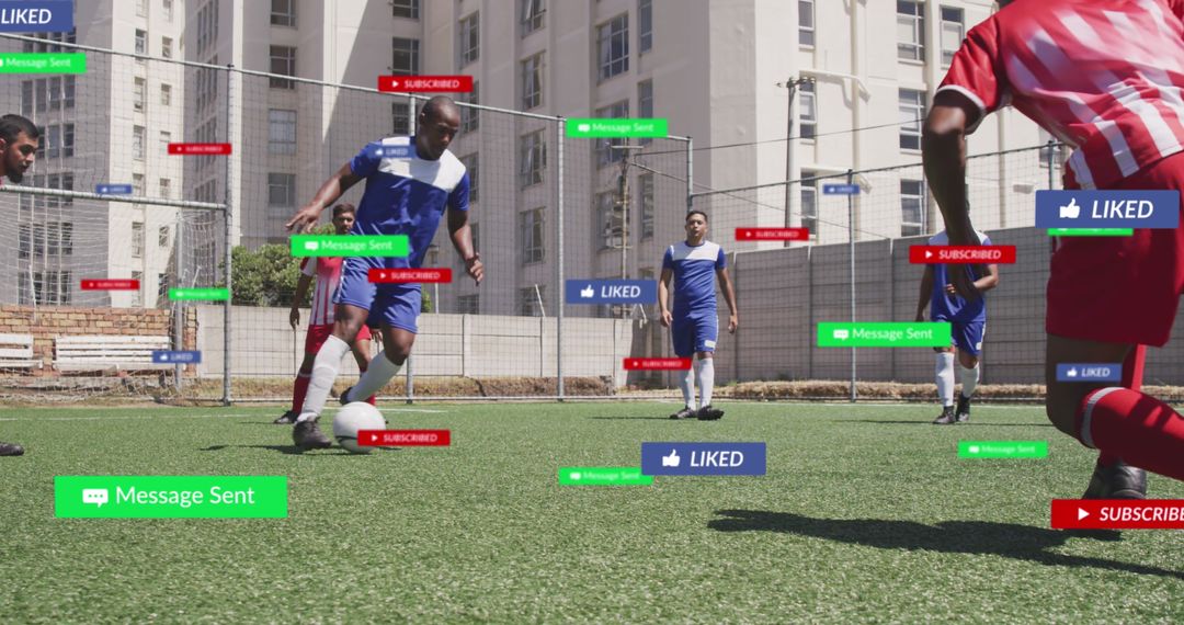 Interactive Social Media Network Overlays on Soccer Game