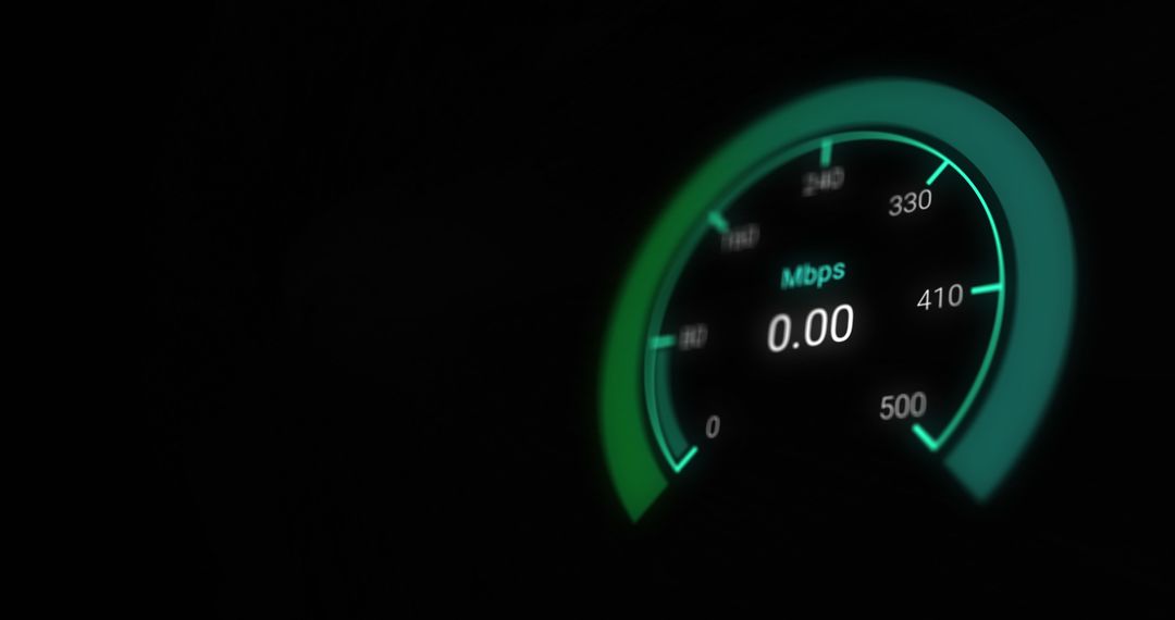 High-Resolution Car Speedometer on Dark Background