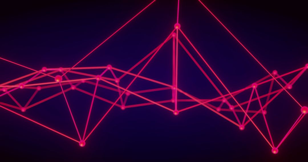 Abstract Digital Connectivity with Neon Lines on Dark Background