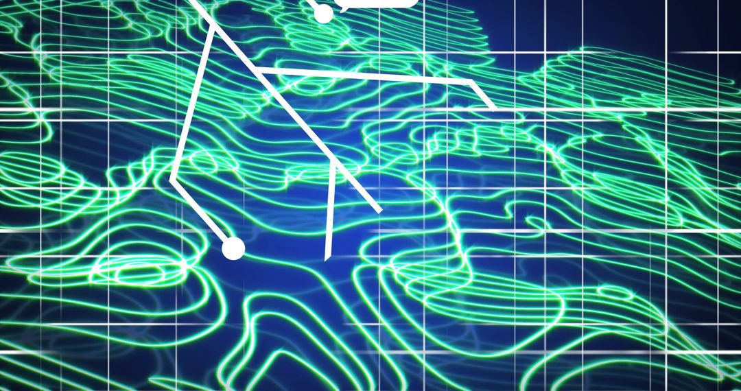 Futuristic AI Data Processing with Circuit Trails - Free Images, Stock Photos and Pictures on Pikwizard.com