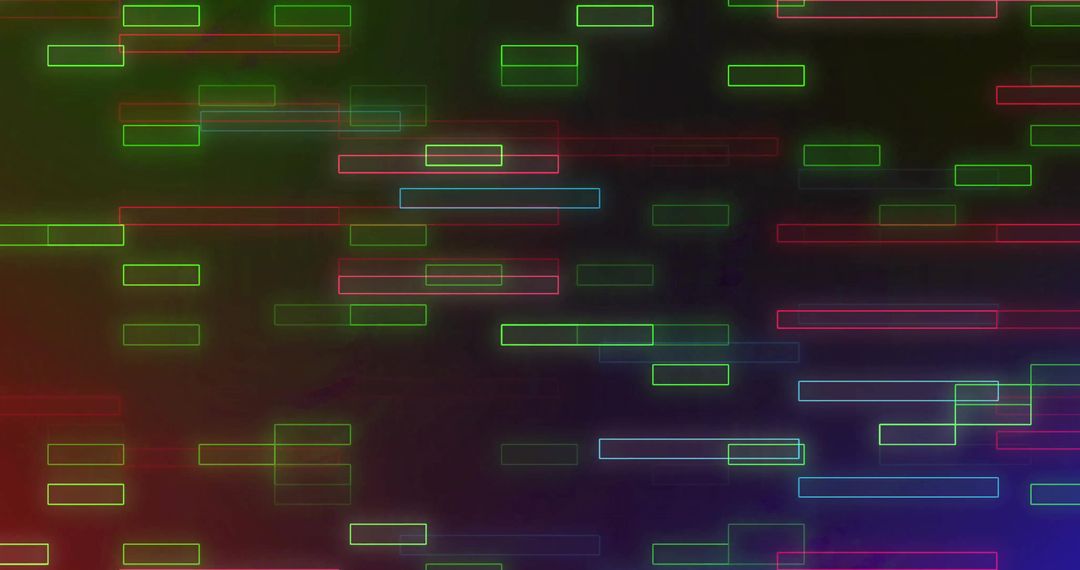 Glowing Neon Rectangles on Dark Background