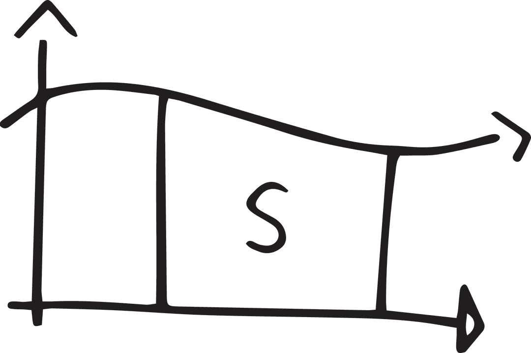 Transparent Geometrical Diagram Sketch on White Background