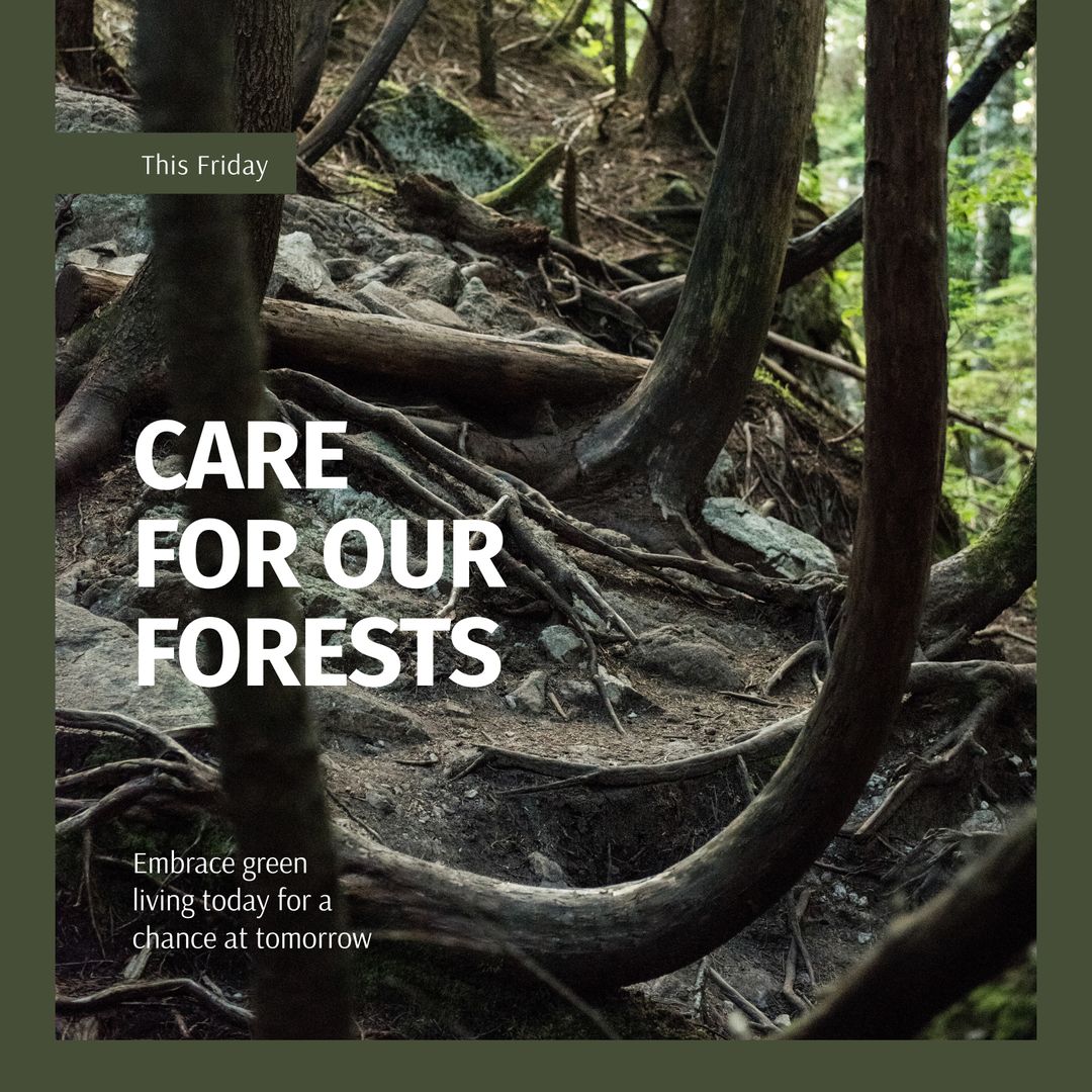 Protecting Forests Sustainable Living Campaign Poster Design - Download Free Stock Templates Pikwizard.com