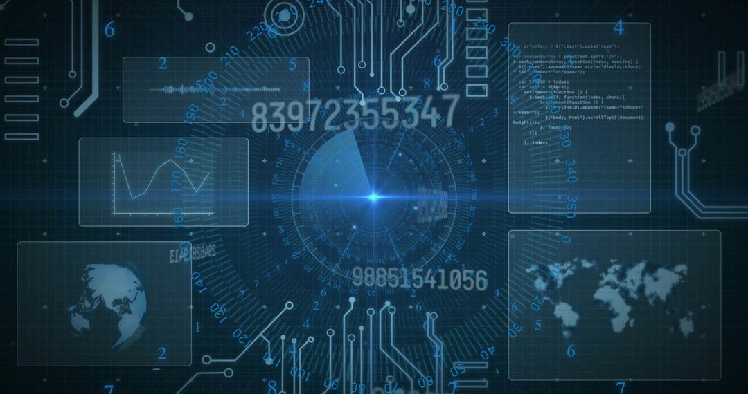 digital circuit and data processing with global connections - Free Images, Stock Photos and Pictures on Pikwizard.com