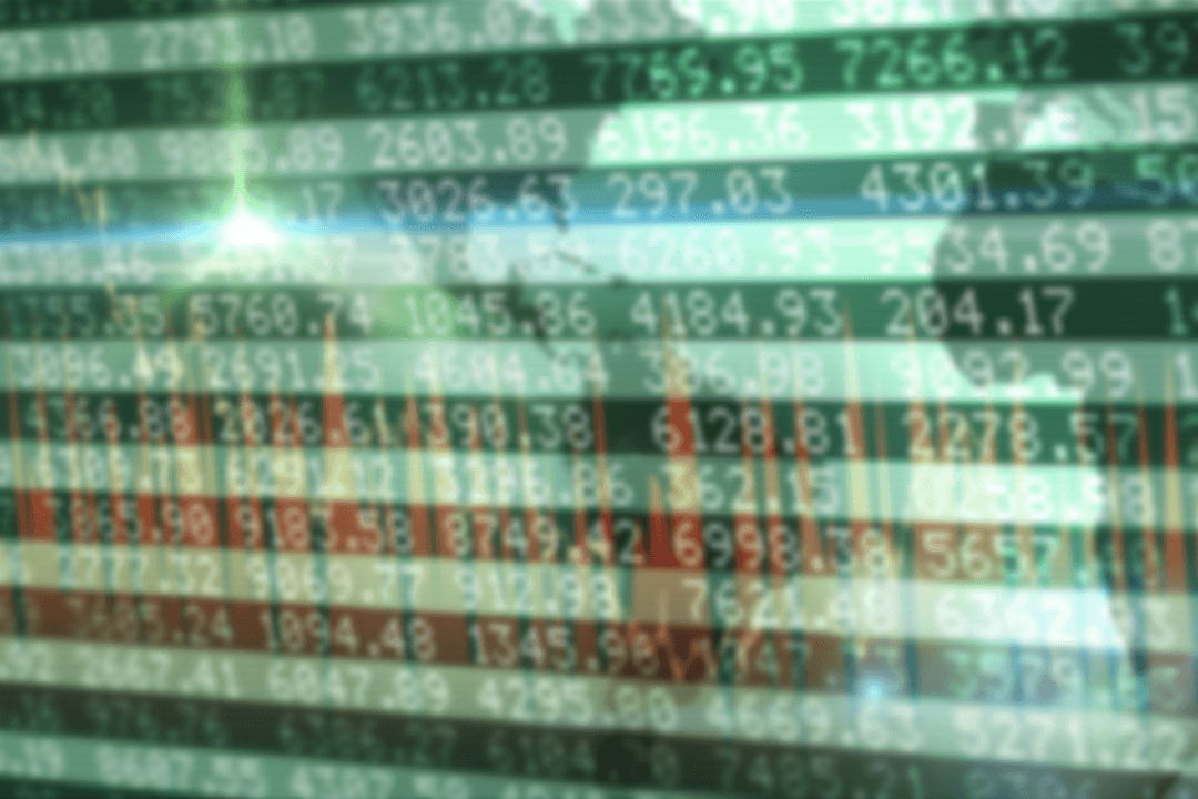 Transparent Background Digital Financial Numbers Overlay