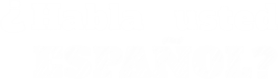 Transparent Text with 'Habla Usted Español' Phrase