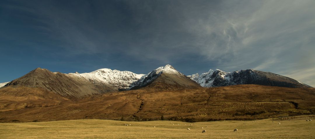 Snow-capped Mountains Under Clear Sky in Serene Landscape - Free Images, Stock Photos and Pictures on Pikwizard.com