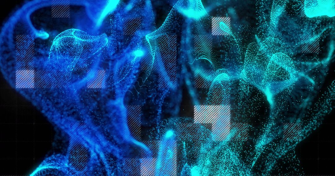 Abstract Blue Particles Symbolizing Data Processing and Technology - Free Images, Stock Photos and Pictures on Pikwizard.com