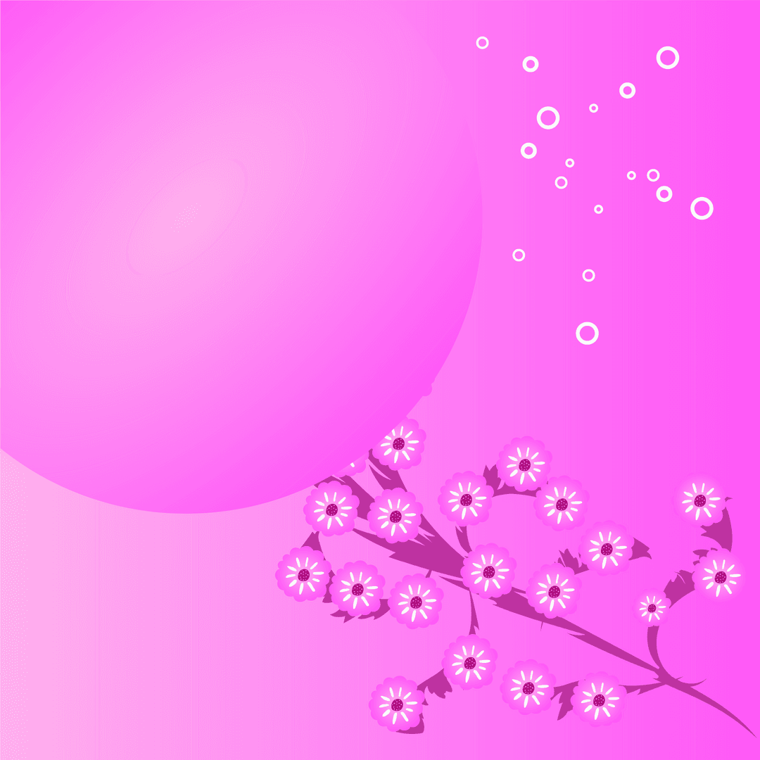 Pink and Purple Floral Abstract with Transparent Effect