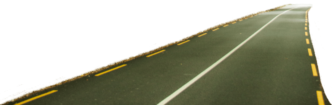 Diminishing Transparent Road With Yellow and White Markings