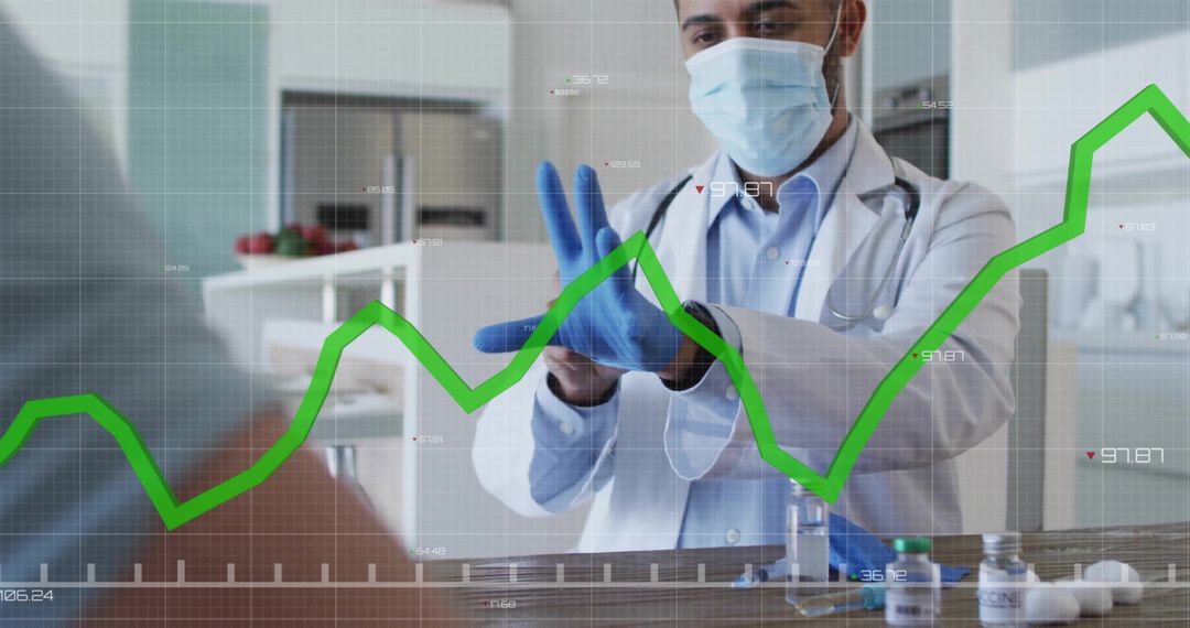 Doctor Analyzing Data and Preparing for Patient Examination