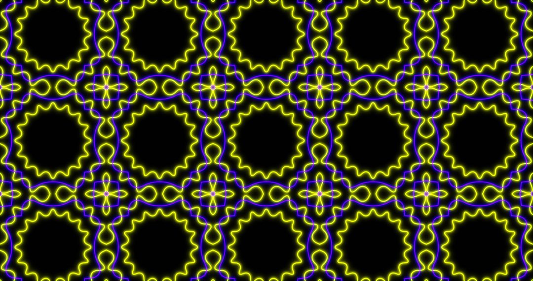 Colorful Kaleidoscope Neon Pattern in Seamless Loop