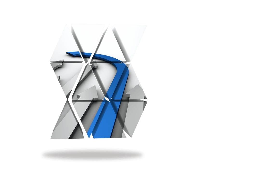 Blue Arrow on Transparent Abstract Multilayer Screen - Download Free Stock Images Pikwizard.com
