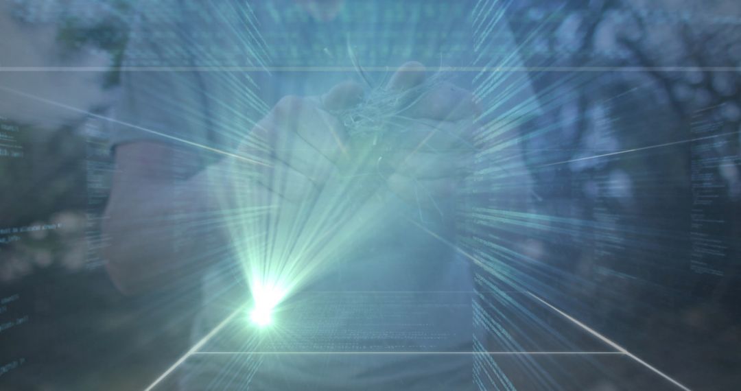 Holographic Data Projection in Natural Environment