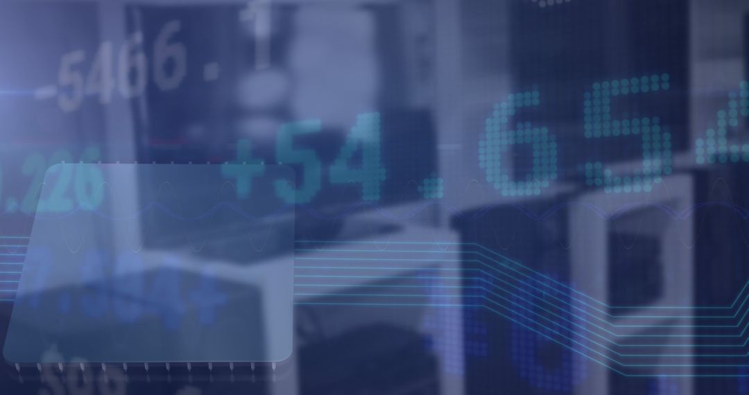 Abstract Digital Stock Trading Background with Data Overlays