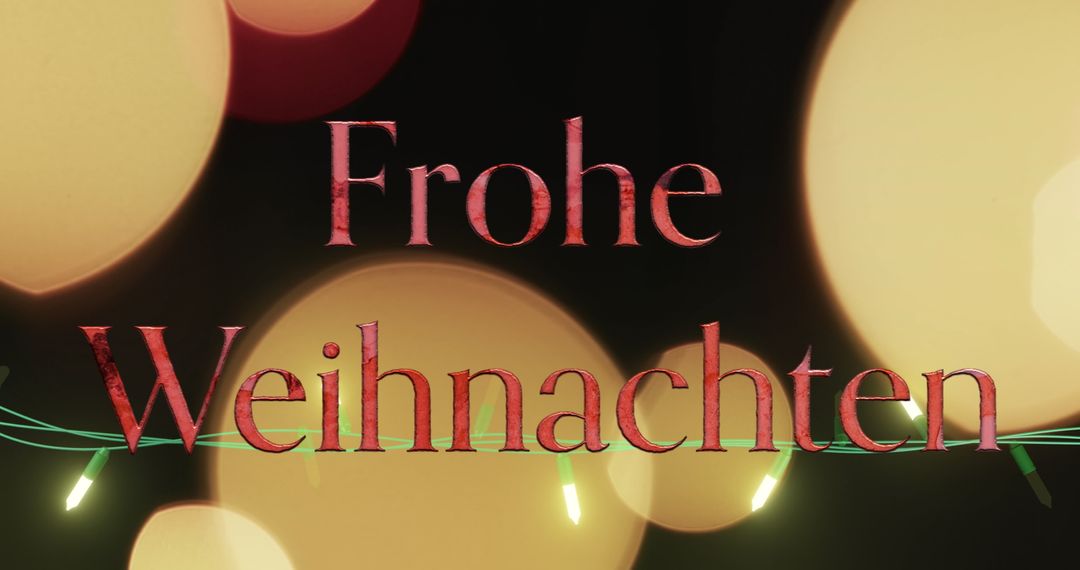 Festive Frohe Weihnachten with Twinkling Christmas Lights