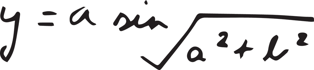 Transparent Abstract Math Equation Design with Black Marker