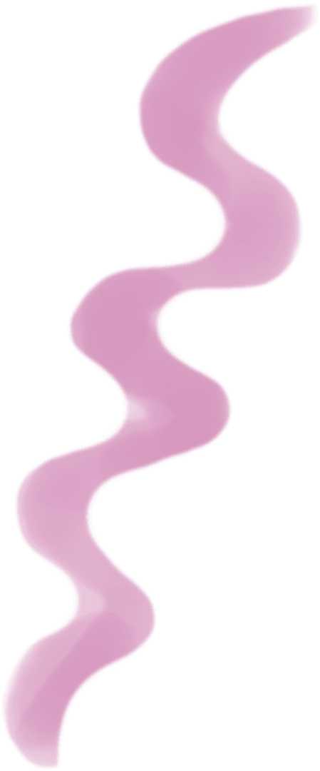 Pink Spiral Decoration Element on Transparent Background