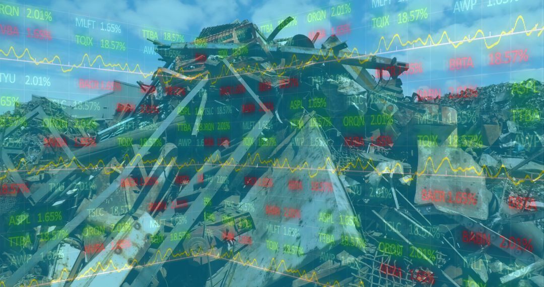 Financial Data Analytics Overlaid on a Landfill Site