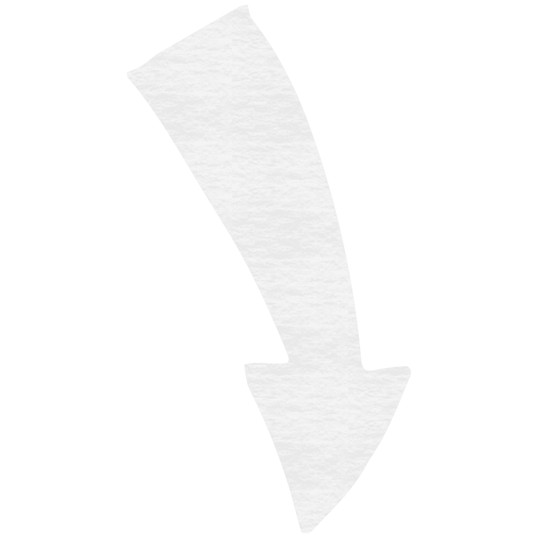 Transparent Curved White Arrow Pointing Down Vector Illustration