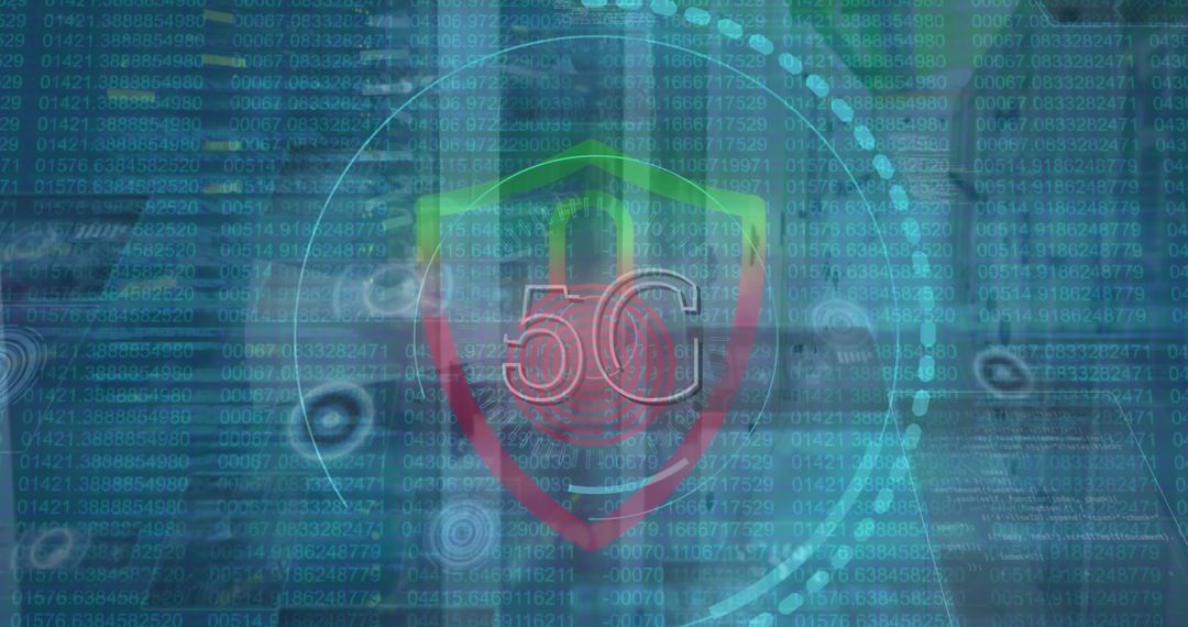5G Technology and Data Security in Digital Interface Concept