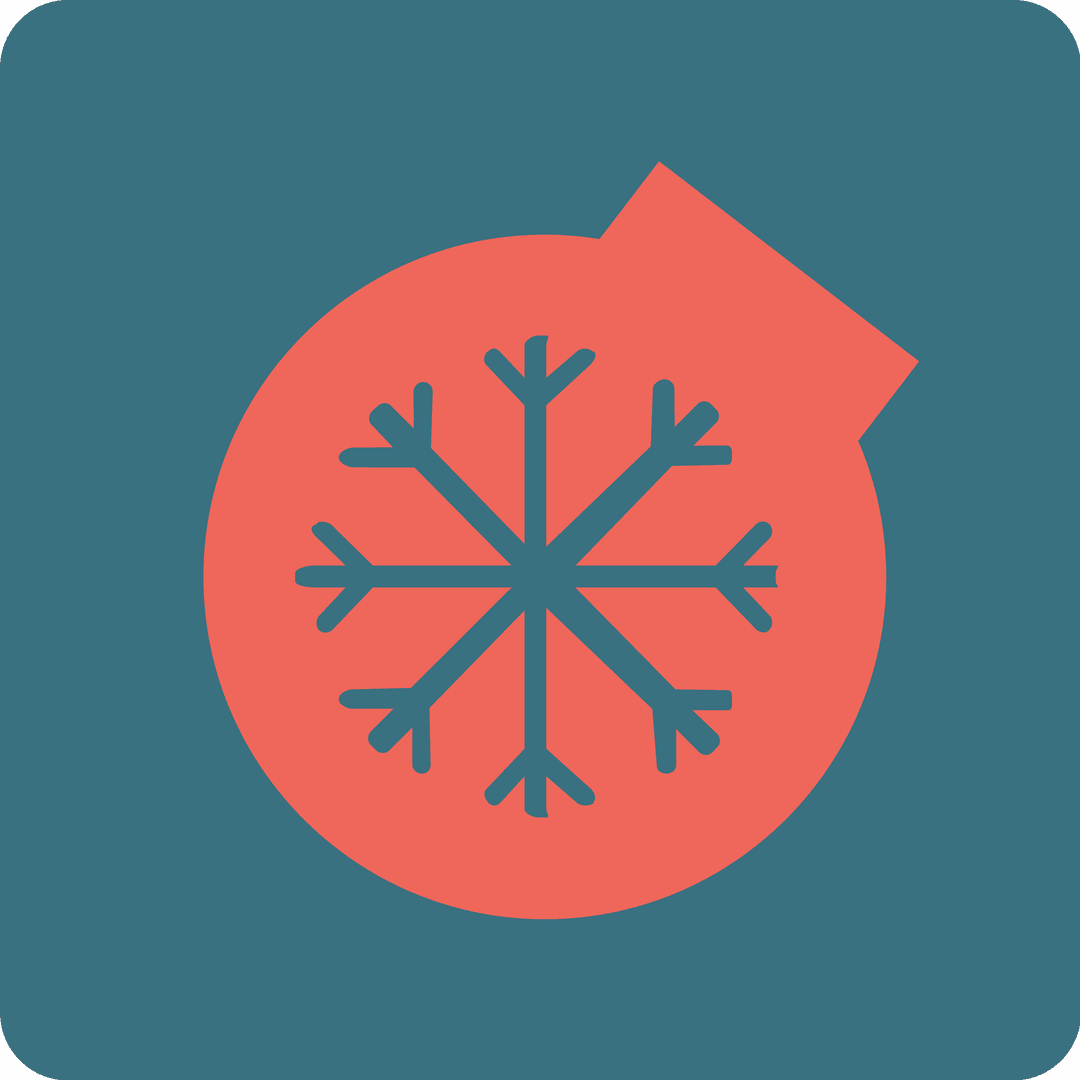 Transparent Snowflake with Geometric Shape Icon Illustration