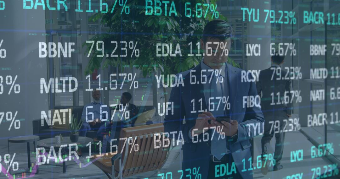 Business Professionals Analyzing Real-Time Financial Data