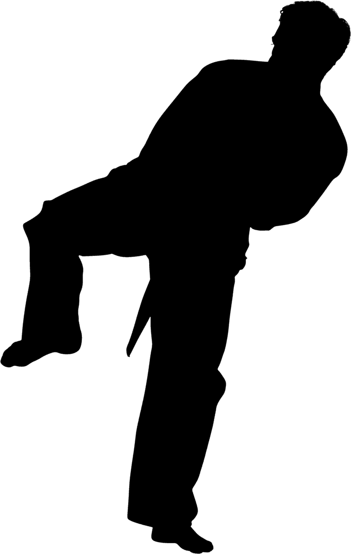 Transparent Silhouette of Sportsman in Athletic Pose Vector Art