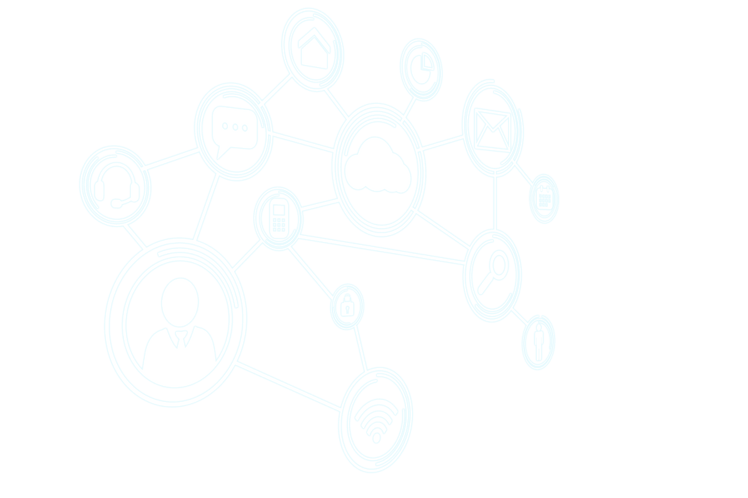Digital Network Symbols on Transparent Background