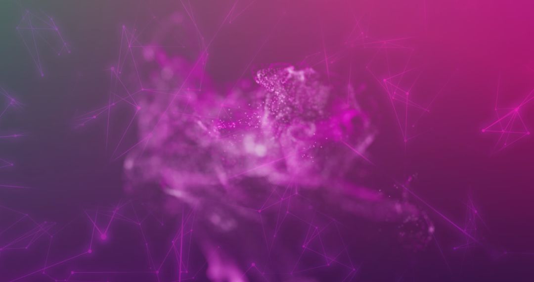 Abstract Digital Network with Purple Connections on Futuristic Background