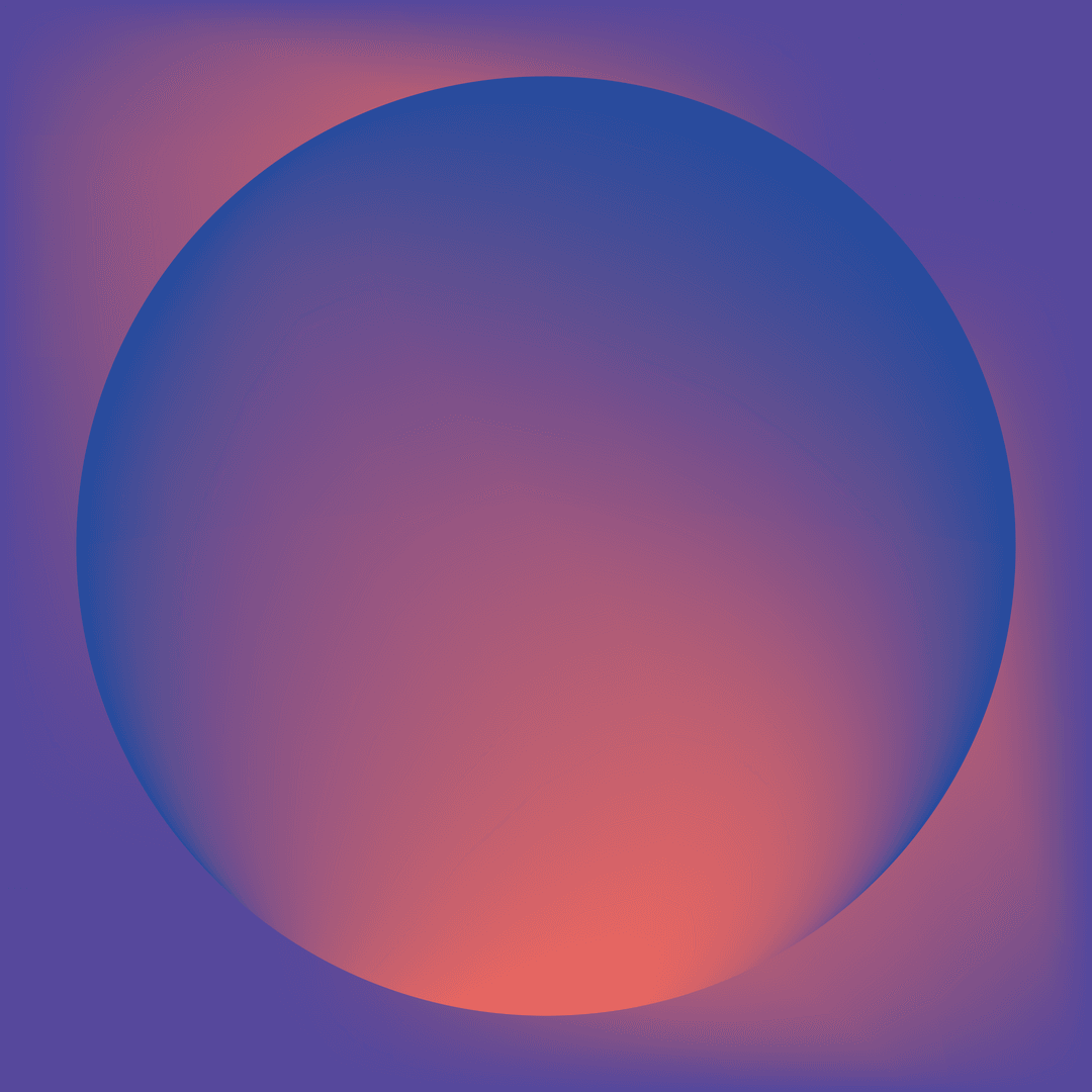 Blue Square and Circle Abstract on Transparent Background