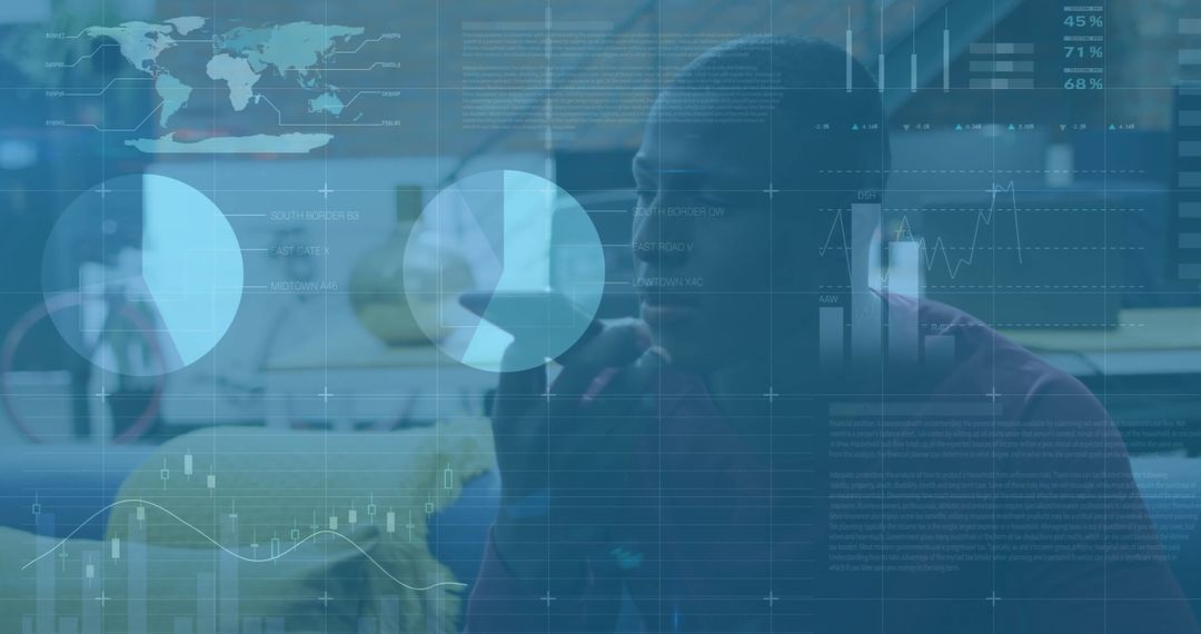 Businessman Analyzing Financial Data with Smartphone Technology