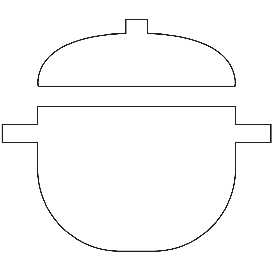 Contemporary Pot Illustration on Transparent Background