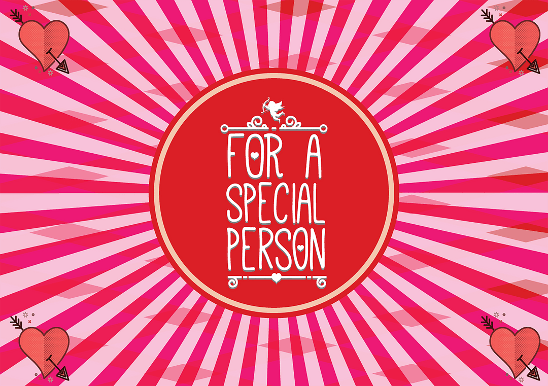 For a Special Person Valentine Hearts Design Transparent Background