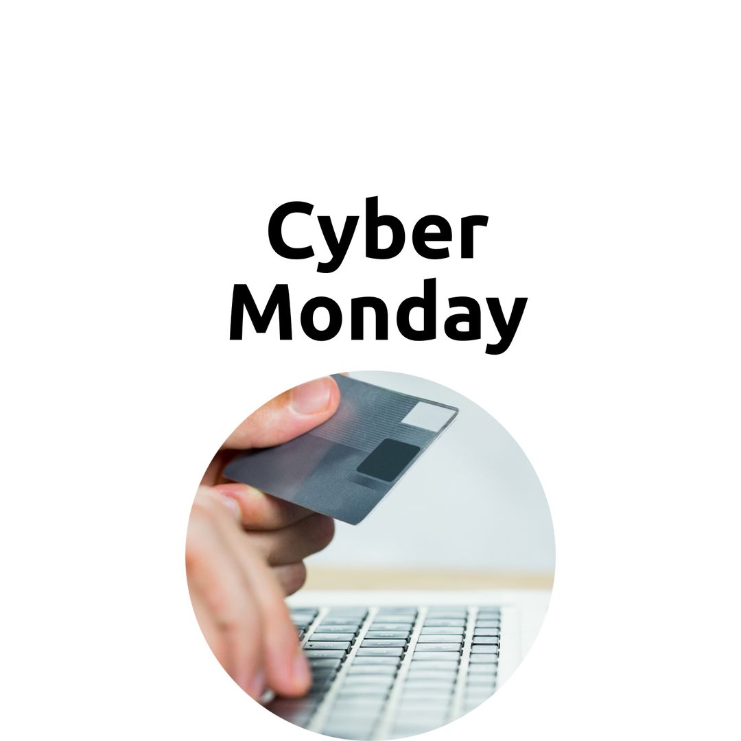 Cyber Monday Online Shopping with Laptop and Credit Card
