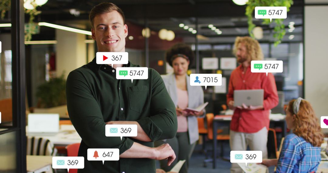 Diverse Team Processing Social Media Analytics in Office